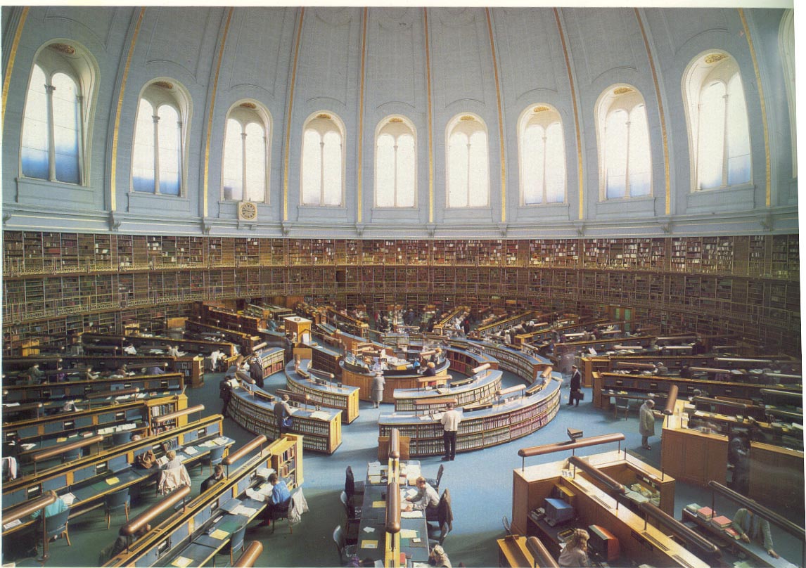 The Round Reading Room of the British Library, not that many years ago
